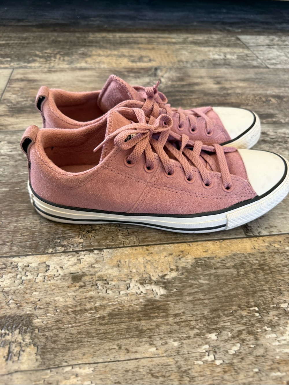 2 for $30 sale: Pink Madison suede Converse Chuck Taylor All Star Low Top Sneake
